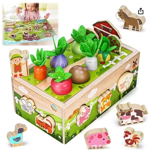 Montessori Holz Sensorisches Kleinkind Spielzeug Spielzeug für 1 Jahr Jungen Mädchen Geburtstag... - Bild 1 von 6