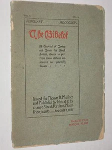 The Bibelot - Vintage Feb 1895 Booklet - Poetry and Ballads by Francois Villon - Picture 1 of 2