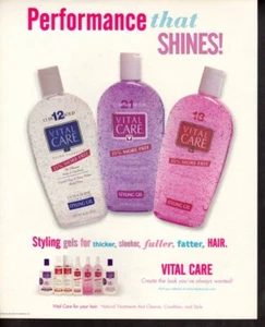 Anuncio impreso Pelo Cuidado Vital Peinado Gel Rendimiento que brilla anuncio - Imagen 1 de 1
