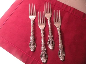 Set Of 4 Lifetime LCU4 Dinner Forks Stainless Steel Pierced 7 1/2" - Picture 1 of 4