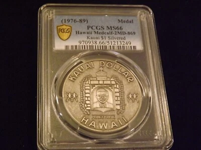 1976-89             KAUAI  HAWAII  DOLLAR    Medal      PCGS   MS 66 - Image 1 of 2
