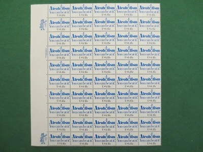 DOC Scott# 1927 ALCOHOLISM 18¢ 1981 Sheet of 50 MNH XF - Image 1 of 3