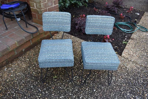 Vintage Pair of Small Mid Century  Modern Child's Chairs Cover