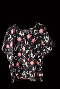 Zoe + Chloe Dainty Circus stampa elefanti donna 3x scrub top usato in ottime condizioni - Foto 1 di 2