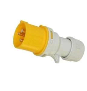 Enchufe de arrastre 32 amperios 110 v enchufe de sitio 3 pines PCE 110 voltios amarillo conexión NUEVO - Imagen 1 de 4