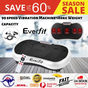 99 Speed Vibration Machine Plate Platform Body Shape Home Gym Fitness White - Picture 1 of 7