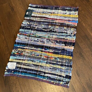 Chindi Rag Rug Multi Color 20” x 31.5” - Picture 1 of 6