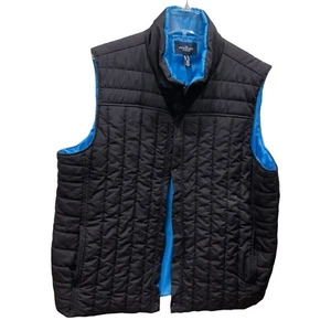 2XL The Outfitters By Lands End MensGoose Downer Vest NWOT XXL Black Blue Quilt - Picture 1 of 9