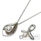 [Japan Used Necklace] New Year Year's Gift1/8 Until 9 00 Tasaki Pearl Top 2 Piec