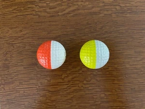 (2) Ping Promotional Golf Balls Yellow/White and Orange/White - Picture 1 of 3
