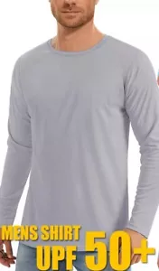 UPF 50+ Men’s Long Sleeve Sun Protection Athletic Hiking Running Workout Size M - Picture 1 of 2
