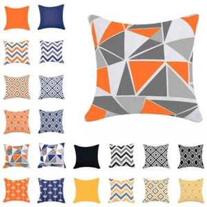 16" 18" 20" 24" 26" Waterproof Geometric Cushion Cover Pillow Case Outdoor Decor - Picture 1 of 34