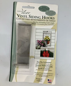 Paquete de 2 ganchos deslizantes de acero inoxidable para decoración de revestimiento exterior de vinilo sin agujeros VSH05 - Imagen 1 de 2