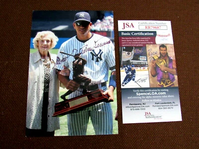 JULIA RUTH STEVENS WITH ALEX RODRIGUEZ RUTH'S DAUGHTER SIGNED AUTO PHOTO JSA  - Image 1 of 3