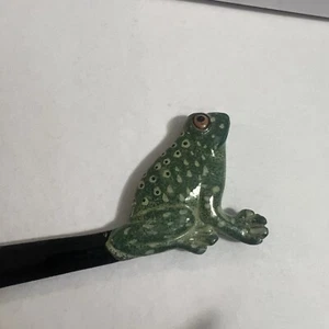 Handbemalter Kunst grüner Frosch Post Umschlag Brieföffner - Bild 1 von 7