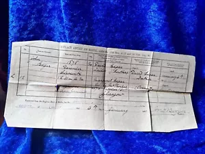 1879 birth certificate from Glasgow Tailor, Edgar, - Picture 1 of 6