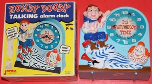 VINTAGE RARE RÉVEIL PARLANT HOWDY DOODY ET CLARABELL AVEC BOITE - ÉTAT NEUF. - Photo 1/3