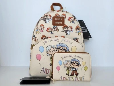 Loungefly Disney Pixar Up Greatest Adventure Mini Backpack & Wallet Carl & Ellie - Image 1 of 4