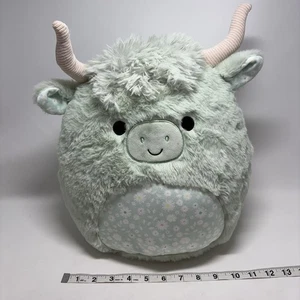 Peluche Fuzzamallows di Original Squishmallows Iver The Green Longhorn 12" - Foto 1 di 11