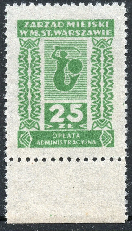 Poland / Warszawa – 25 zl. “Zarzad Miejski w M. St. Warszawie” - Local Revenue - Image 1 of 1