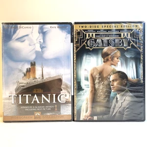 TITANIC / DER GROSSE GATSBY (DVD) Leonardo DiCaprio - Epochendrama Romanze NEU - Bild 1 von 11