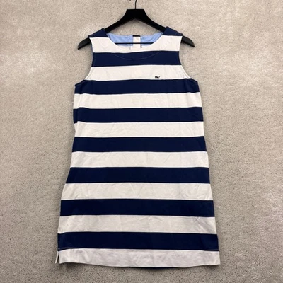 Vestido Vineyard Vines para mujer talla mediana azul blanco a rayas sin mangas Foto 1 de 4