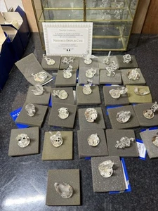 Alan Bowes Mayfair Crystal Animal Figurines 27 in Total - Plus Display Case - Picture 1 of 13