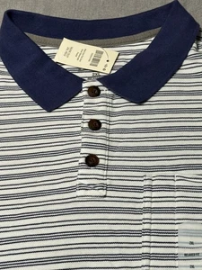Duluth Trading Co. Para hombres Talla 2XL - EXTRA EXTRA GRANDE - Azul y Blanco - Polo NUEVO - Imagen 1 de 16