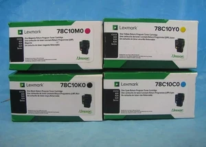 ORIGINAL SET 4 Lexmark Tonerkartuschen 78C10C0 78C10Y0 78C10M0 78C10K0 - Bild 1 von 1