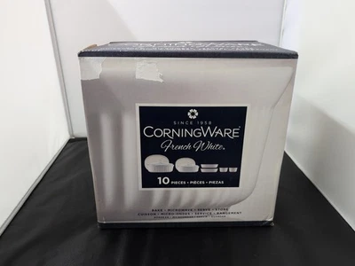 Juego de platos ovalados Corningware 1117404 blanco francés de 10 piezas para hornear microondas nuevo en caja Foto 1 de 2