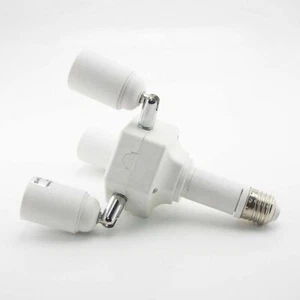 Adjustable 4 Heads E27 Splitter Lamp Base LED Light Bulb Holder Converter Socket - Picture 1 of 5