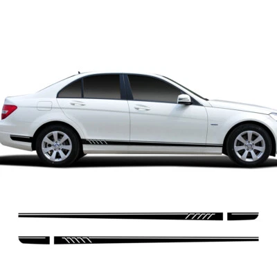 Calcomanía adhesiva de coche para Mercedes-Benz C63 AMG W204 sedán faldón lateral rayas 507 Foto 1 de 4