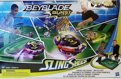 Beyblade Burst Turbo SlingShock Cross Collision Battle Set Juego Juguete Nuevo, Edades 8+ Foto 1 de 4