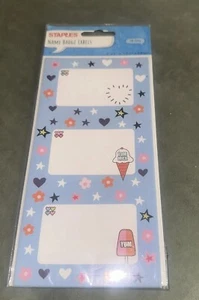 18 Ct Name Badge - Peel & Stick - Blue Border - Tags Labels Sticker Staples New - Picture 1 of 6
