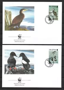 Isle of Man - Birds - WWF - 1989 FDC Covers - 4 Stk. - 2 Scan !!!!!  (A4279) - Picture 1 of 2