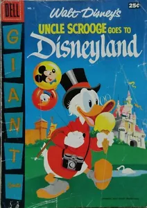 DELL GIGANTE "UNCLE SCROOGE VA A DISNEYLAND" #1 EN BUEN ESTADO/EN MUY BUEN ESTADO 3,5 DELL 1957 - Imagen 1 de 2