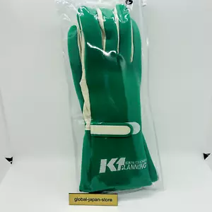 Keiichi Tsuchiya Drift K1 PLANNING RACING GLOVES Leather Green Size L Japan New - Picture 1 of 6