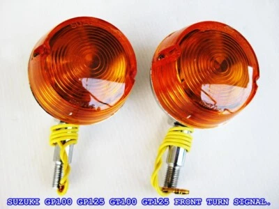 Fit SUZUKI GP100 GP125 GT100 GT125 GT185 GT250 FRONT TURN SIGNAL 2Pcs. [as1178] Foto 1 de 4
