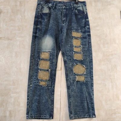 Red Ape Baggy Fit Jeans Mens 36x30 Distressed Y2K Circa 1999 Skater 90's Hip Hop - Image 1 of 4