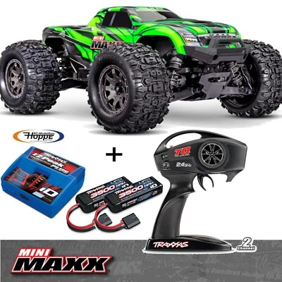 TRAXXAS# TRX107154-1GRN MINI MAXX 4WD grün +2X 3500 mAh Lipo Akku + ID-Ladegerät - Bild 1 von 4