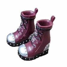 Rainbow High Doll Mila Berrymore Combat Boots Burgundy Silver  Replacement