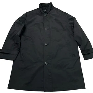 Lauren Ralph Lauren Rain Coat Mens Black Cotton Blend Gorpcore - Picture 1 of 11