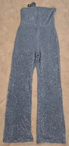 NWT WILD FABLE Sequin Jumpsuit Size L Strapless - Picture 1 of 3