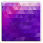 2 X Square Stickers 7.5 Cm - Abstract Triangle Purple Art Cool Gift #3787