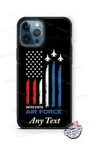 Air Force US Flag Military Personalized Phone Case cover fits iPhone Samsung etc - Picture 1 of 10