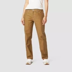 Damen Denizen von Levi's braun 90er locker gerade Utility Hose Größe 16 W 33" - Bild 1 von 2