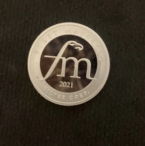(1) 2021 PRIMERA MITAD MAJESTIC 1/2 ONZA TROY .999 RONDA PLATA FINA 1a AG - Imagen 1 de 5
