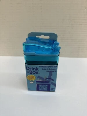 Kitchen Innovations Refillable Drink In The Box Anti-Leak BPA Free Blue 8 Oz - Image 1 of 4