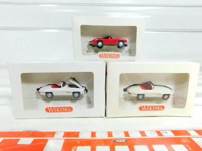 3X Mercedes 300 SL Roadster 1:87/H0: 834 01 + 834 02, Mint + Box #BX362-0,5 - Immagine 1 di 3