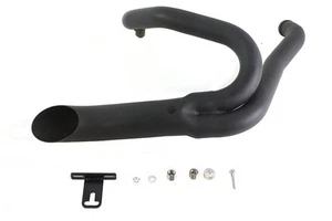 Black Wyatt Gatling 2 into 1 Exhaust Pipe Header Kit fits Harley Davidson - Picture 1 of 4